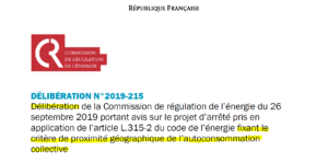 La CRE publie son avis sur le futur périmètre géographique de l'autoconsommation collective